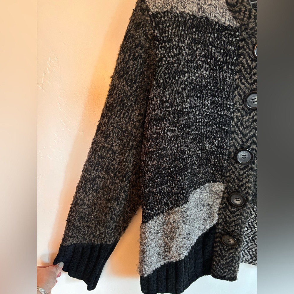 Orvis Patchwork Knit Button Cardigan Sweater | Si… - image 2